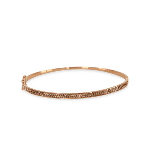 Pulseira Wish em Ouro rosé 18k com Diamante Chocolate
