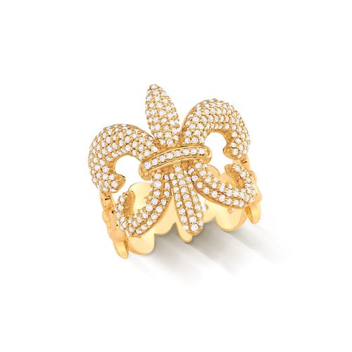 Anel Firenze Pavê em Ouro Amarelo 18k com Diamantes