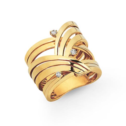 Anel Trama G em Ouro Amarelo 18k
