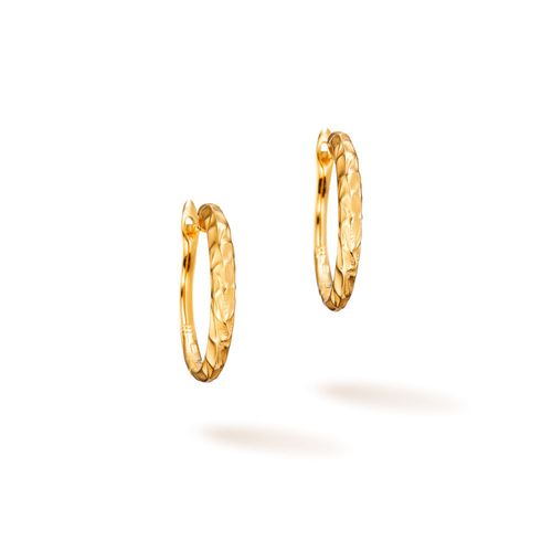 Brincos Argola Oval P Realize em Ouro Amarelo 18k