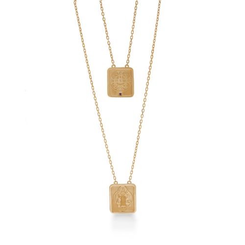 Escapulário de São Bento em Ouro Amarelo 18k