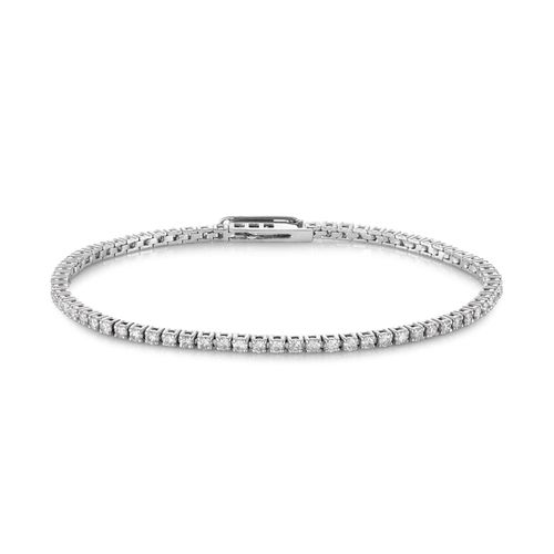 Pulseira Riviera de Ouro Branco 18k com Diamantes (3 PTS)