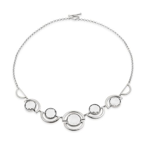 Colar G Intense de Prata de Lei 925 com Cristais Brancos - You by Maxior