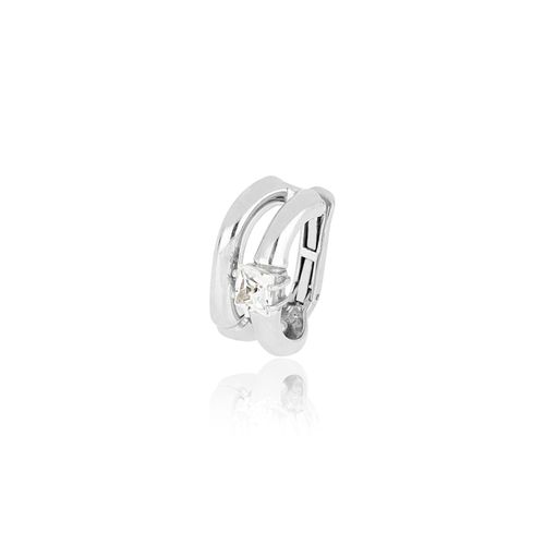 Piercing Soulmate de Prata de Lei 925 com Topázio Branco