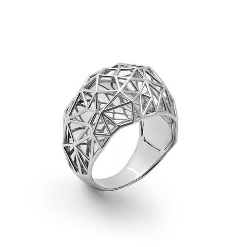 Anel Origami Silver Grande em Prata de Lei 925