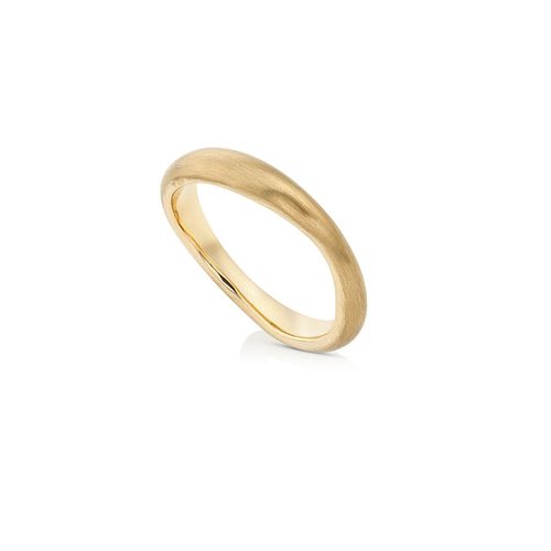 Aliança/Anel Horizonte, Fosco em Ouro Amarelo 18k