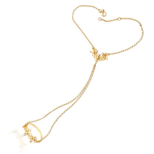 Anel Pulseira Realeza de Ouro Amarelo 18k com Diamantes