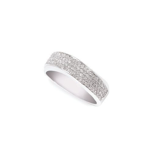 Anel Eterna Pavê em Ouro Branco 18k com Diamantes