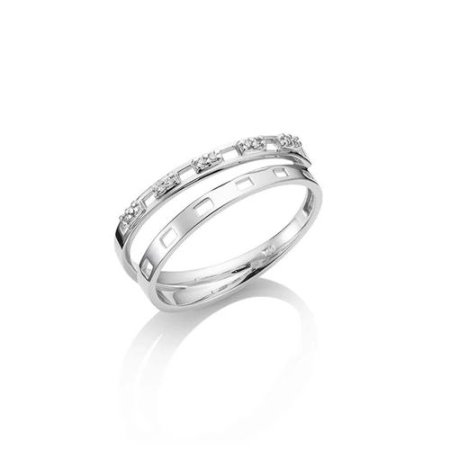 Anel Moments de Ouro Branco 18k com Diamantes