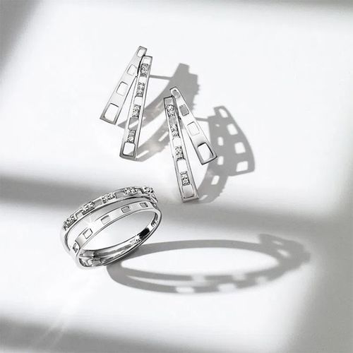 Anel Moments de Ouro Branco 18k com Diamantes