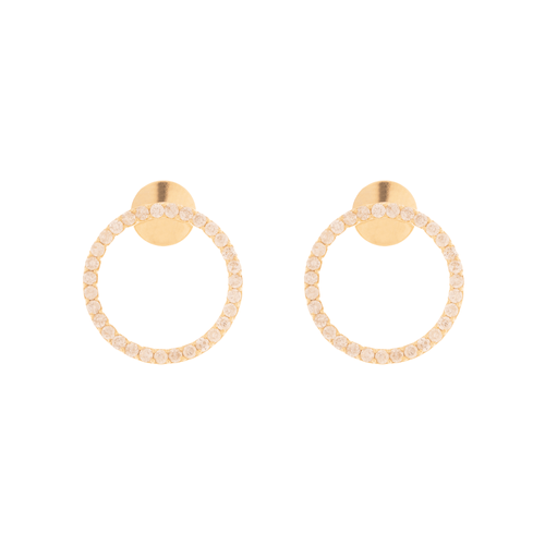 Brincos Forever M de Ouro 18k com Diamantes