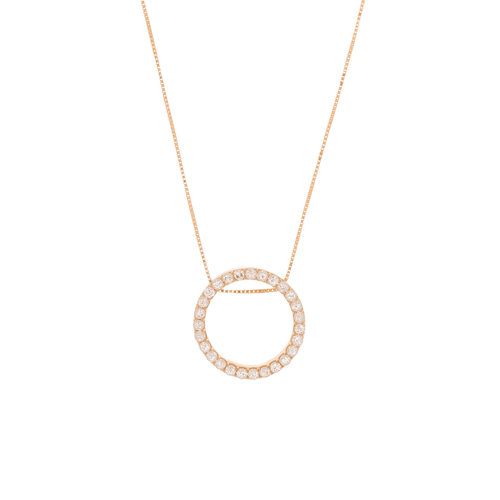 Colar Forever M de Ouro 18k com Diamantes
