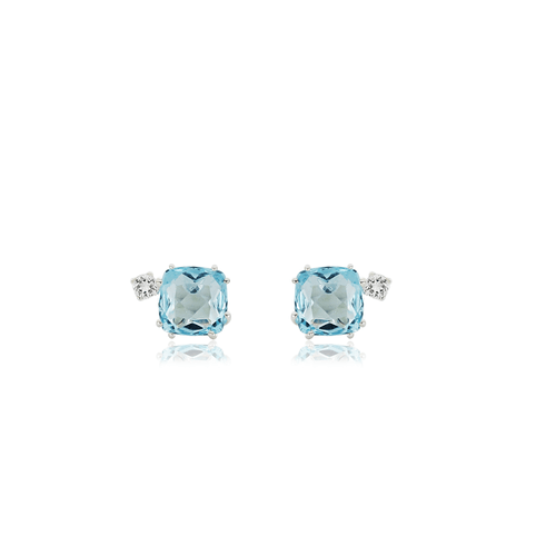 Brincos Celeste P de Prata 925 com Topázios (You by Maxior)| Maxior