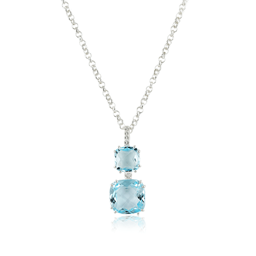 Colar Celeste G de Prata 925 com Topázios (You by Maxior)