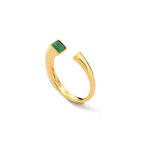 Anel Connect em Ouro Amarelo 18k com Esmeralda