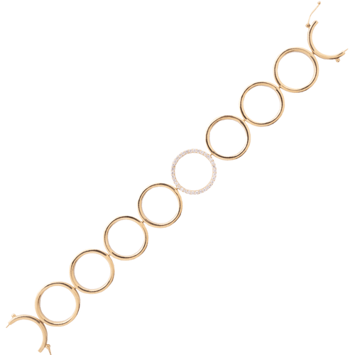 Pulseira Forever G de Ouro 18k com Diamantes