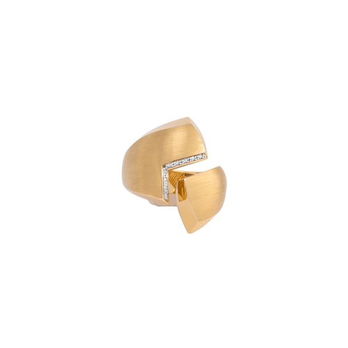 Anel Dádiva G de Ouro Amarelo 18k com Diamantes