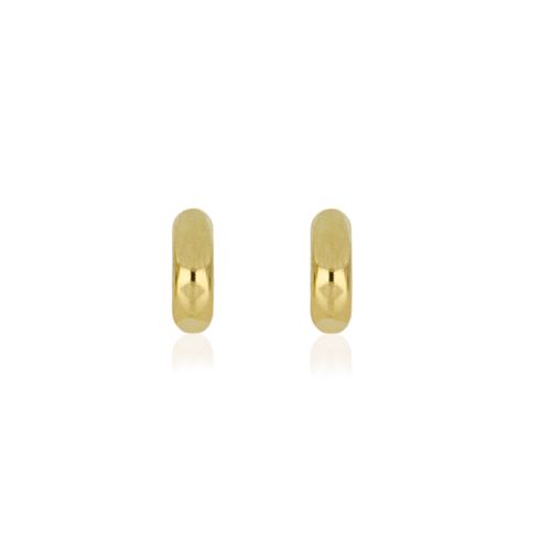 Brincos Meia Argola Infantis de Ouro Amarelo 18k
