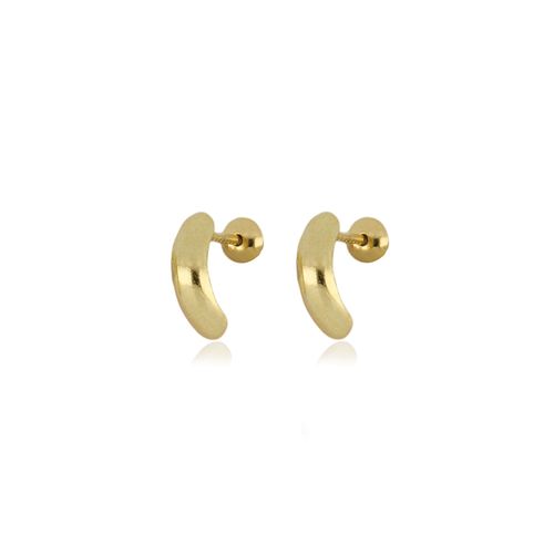 Brincos Meia Argola Infantis de Ouro Amarelo 18k