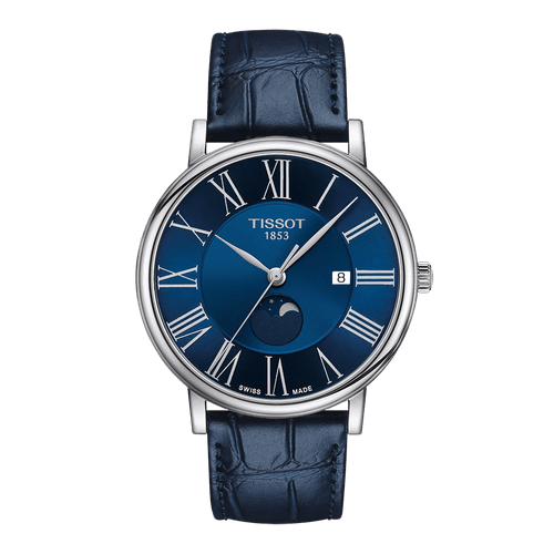 Relógio TISSOT CARSON PREMIUM MOONPHASE 40mm  AZUL