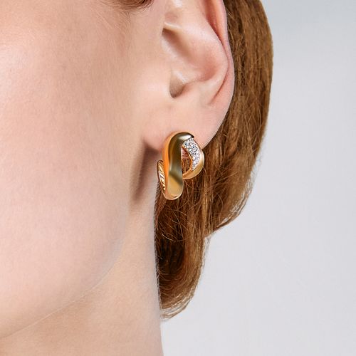Brincos Lumina G de Ouro Amarelo 18k com Diamantes