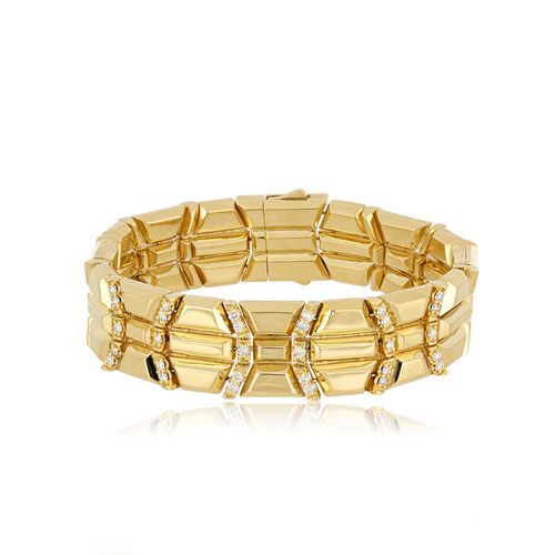 Pulseira Radiance de Ouro Amarelo 18k com Diamantes