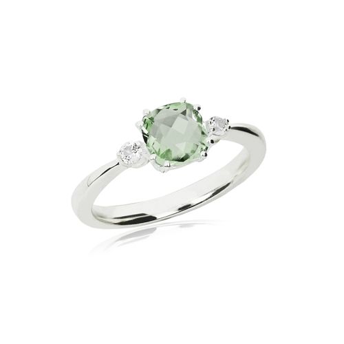Anel Celeste P de Prata 925 com Prasiolita (You by Maxior)