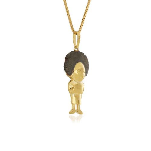 Pingente Menino de Ouro Amarelo 18k
