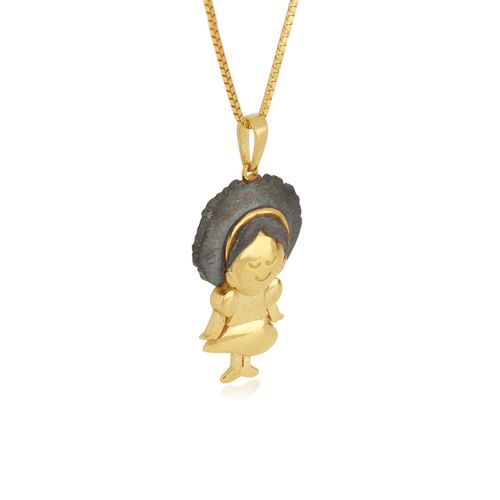 Pingente Menina de Ouro Amarelo 18k