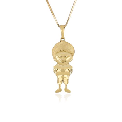 Pingente Menino de Ouro Amarelo 18k