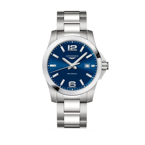 Relógio Longines Conquest Azul em Aço Inoxidável 41mm