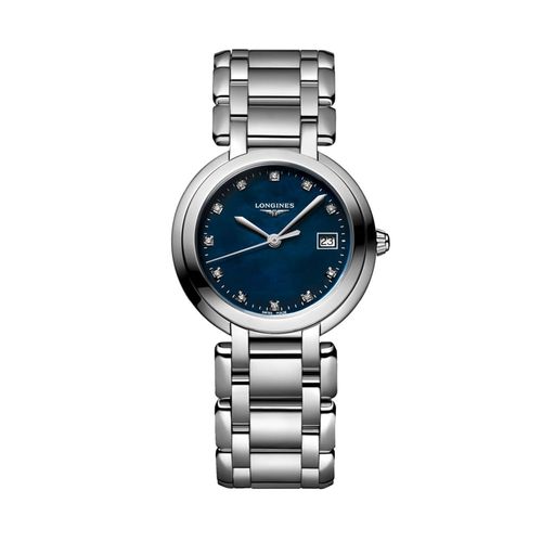 Relógio Longines PrimaLuna em Aço Inoxidável Azul 32mm