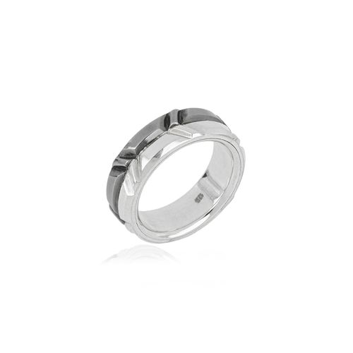 Anel Selva Masculino de Prata 925