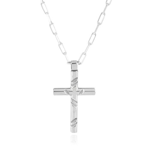 Colar Selva Masculino Cruz de Prata 925