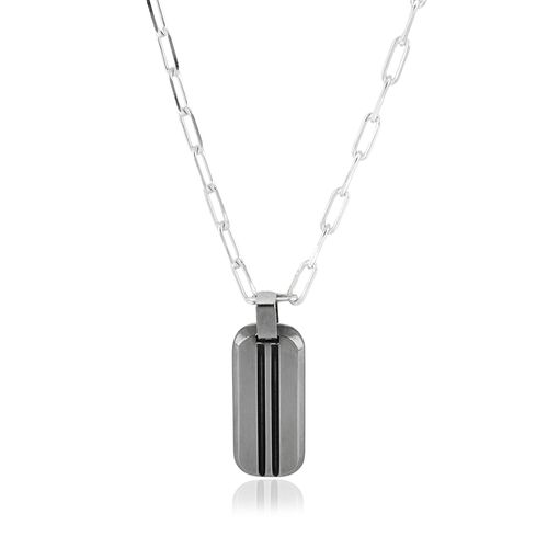 Colar Selva Masculino Placa de Prata 925