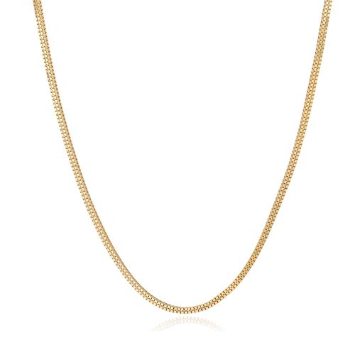 Corrente Veneziana 2x2 de Ouro Amarelo 18k 45 cm