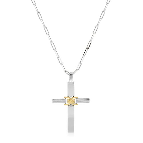 Colar Signs Cruz G de Prata 925 (YOU MEN by Maxior)