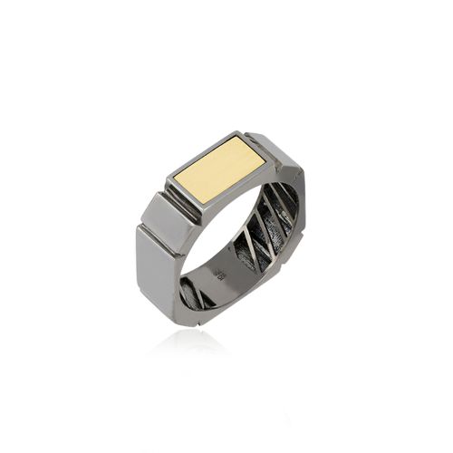 Anel Road de Prata 925 e Ouro 18k (YOU MEN by Maxior)