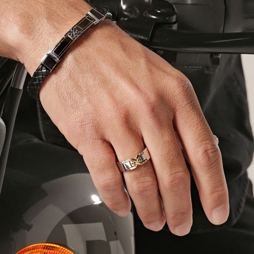 Anel Signs de Prata 925 e Ouro 18k (YOU MEN by Maxior)