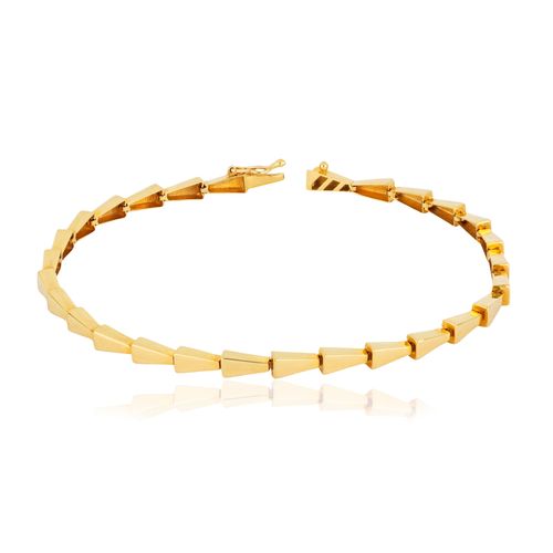 Pulseira Trapézio de Ouro Amarelo18k