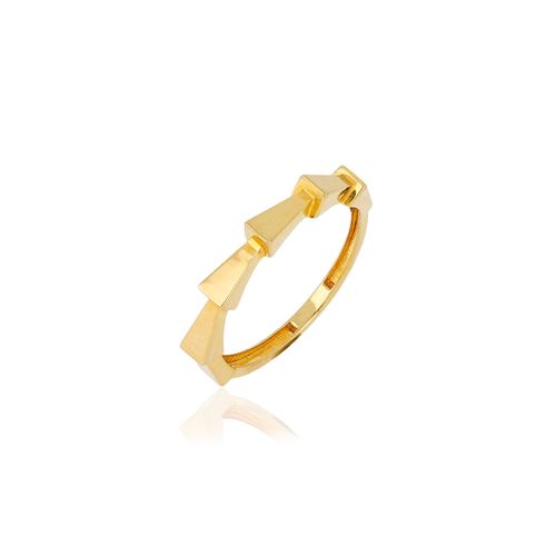 Anel Trapézio de Ouro Amarelo 18k