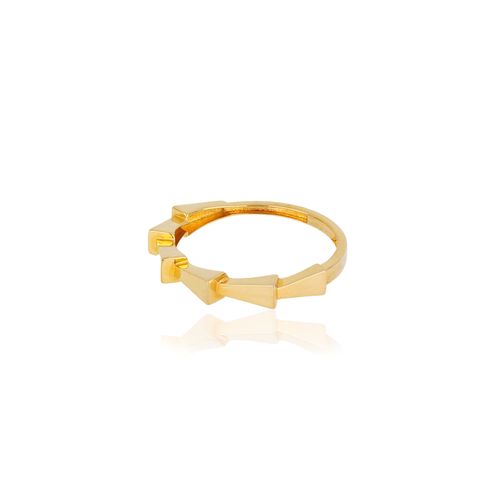 Anel Trapézio de Ouro Amarelo 18k