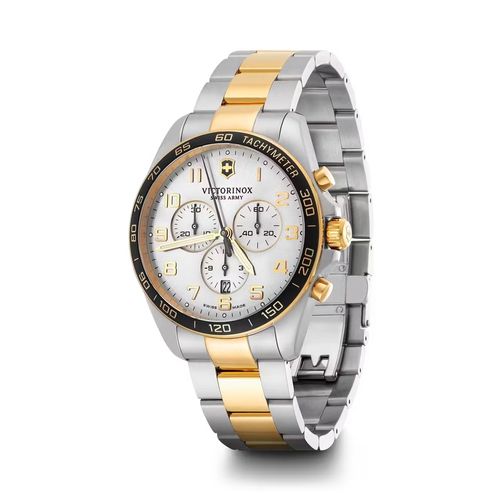 Relógio Victorinox Masculino Fieldforce Classic Chronograph Branco Silver