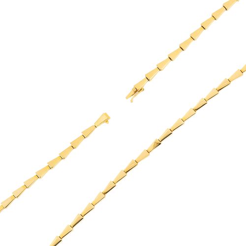 Colar Trapézio de Ouro 18k
