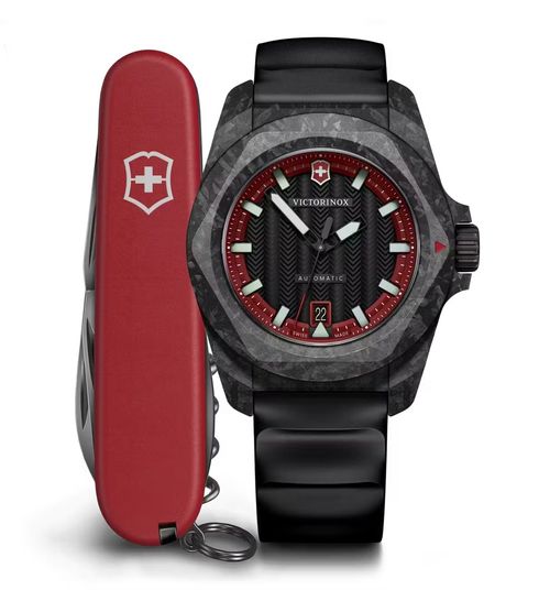 Relógio Victorinox Masculino I.N.O.X Automático Carbon Preto e Vermelho