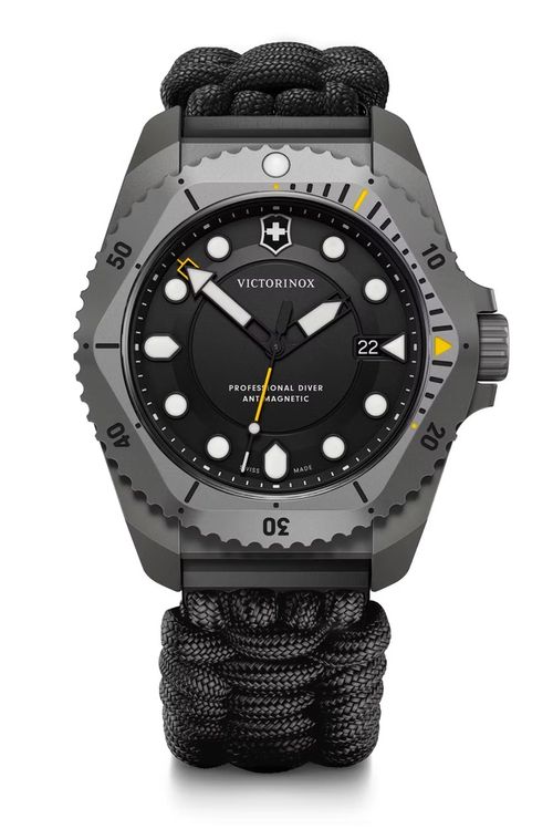 Relógio Victorinox Masculino Dive Pro Quartzo Paracord Preto Titânio