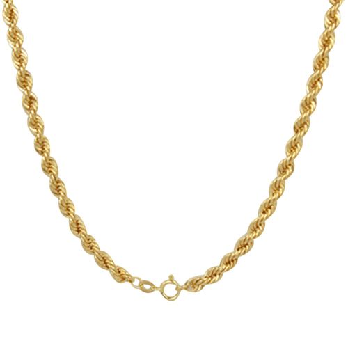 Corrente Corda de Ouro Amarelo 18k 60 cm