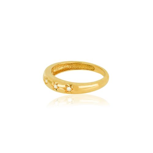Anel Timeless de Ouro Amarelo 18k com Diamantes