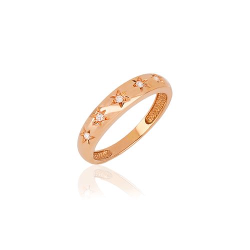Anel Timeless de Ouro Rosé 18k com Diamantes