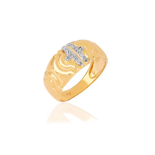 Anel Timeless de Ouro Amarelo 18k com Diamantes